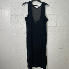 Miken Juniors' Low-Back Midi Dress Swim Cover-Up black large