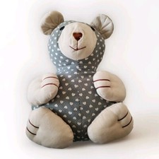 Kids Blue Patchwork Plush Teddy Bear Stuffed Animal