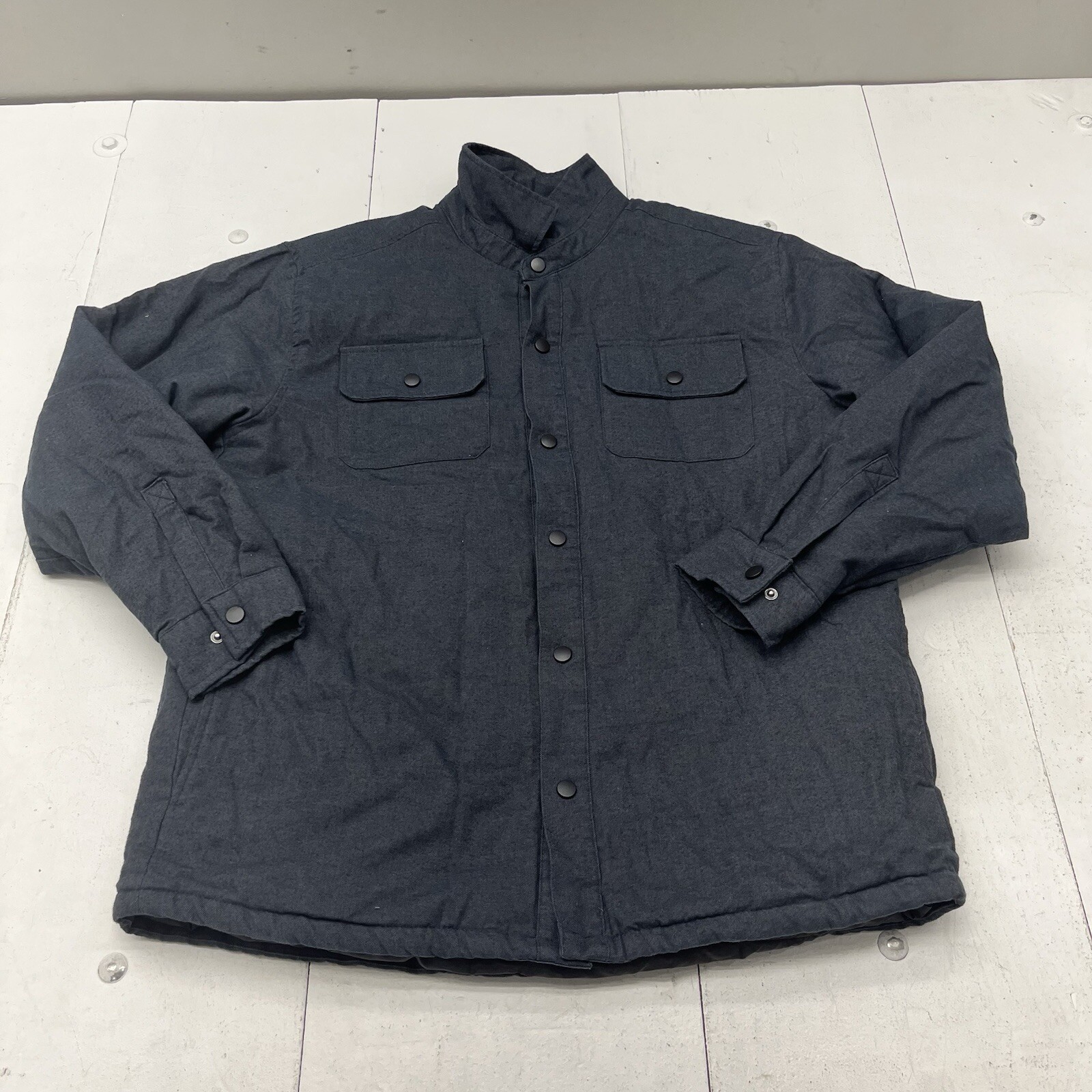 Rugged Elements Dark Gray Button Up Overcoat Men’… - image 1