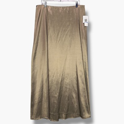 Alex Evenings Size XL VTG 2000s 90s Y2K Long Maxi Skirt Iridescent champagne
