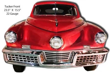 Vintage Style Metal Sign Tucker Red Front End 15.5x23.5