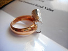 NWT YELLOW/WHITE 18K GOLD WITH DIAMONDS RING BY SALAVETTI AIG REPORT 7.1 g — photo 3