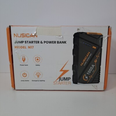 New in Open Box NUSICAN N17 1000A Car Battery Jump Starter & Power Bank 12V