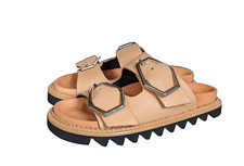 Sandali sliders Just Cavalli sabot 3UK/36EU, pelle Made in Italy prezzo consigliato £399