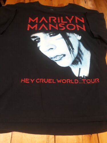 Marilyn Manson 2012 Hey Cruel World XL X-LARGE Tour T-Shirt - Picture 1 of 3