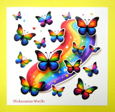 Rainbow Butterflies Sticker Sheet