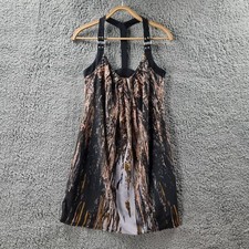 Vintage COOPER ST Womens Dress Size 10 Black Brown Grey A-line Sleeveless