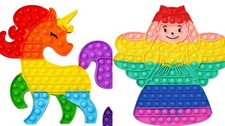 13 Inch Unicorn And Princess Pop it Fidget Toy, Gift for Kid, Children,Adults.