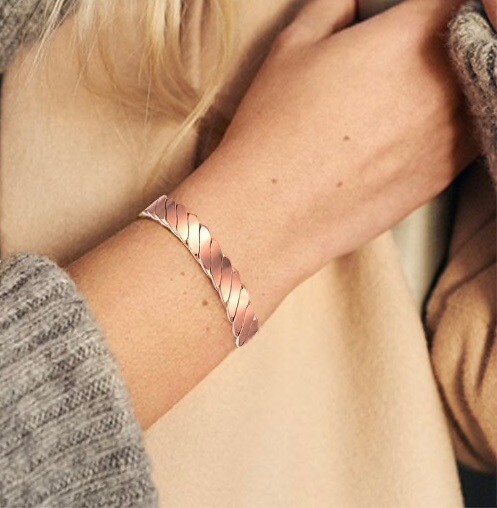 Bracelet cuivre anti-douleur homme femme avec 6 aimants magnetiques
