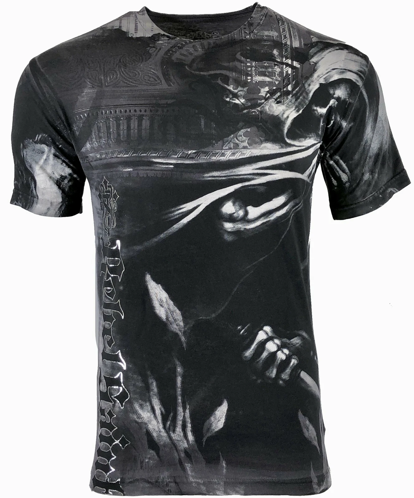 Rebel Saints by Affliction Men's T-shirt DARK DEATH Biker Skull Tattoo S-5XL
Opens in a new window o