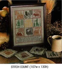 HICKORY HEATHERFIELD  CROSS STITCH PATTERN  ONLY  -  TL   VUS