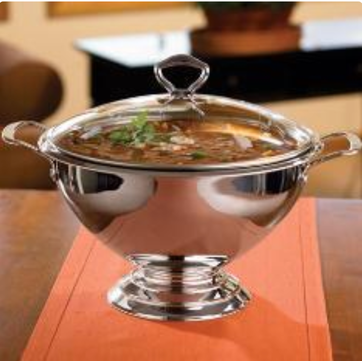 Princess House Stainless Steel Classic 7 Qt. Server/Soup Tureen