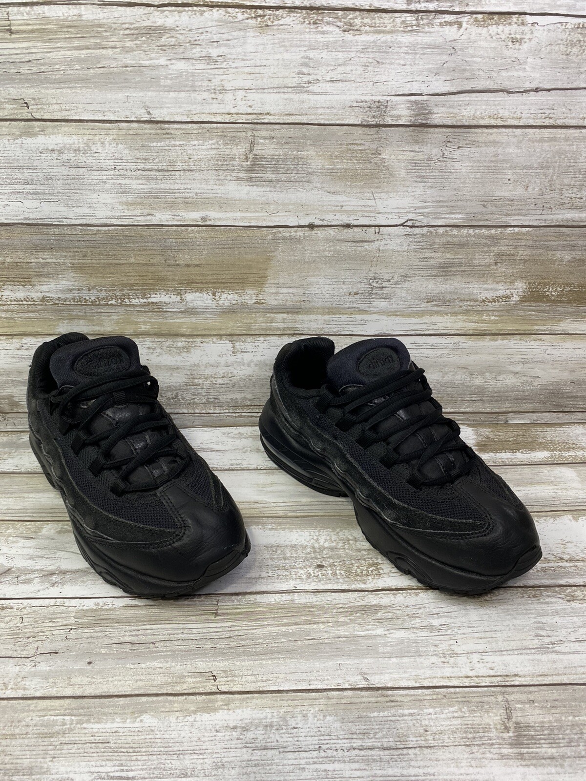 Nike Air Max &lsquo;95 Triple Black 311524-055 Kids Youth Boys Size 3Y