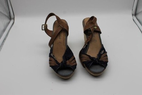 A0866 Tom Tailor shoes size 38 dark blue and brown very good - Picture 1 of 1