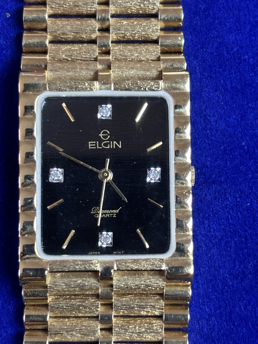 Japan Movt Elgin Quartz Watch Price Vintage Elgin Mens Dress Watch