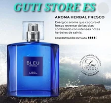 BLEU INTENSE (HERBAL SCENT) PARFUM SPRAY FOR MEN 100ML BY L'BEL NEW-SEALED BOX 