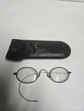 Antique Wire-Rimmed Eyeglasses in Original Case