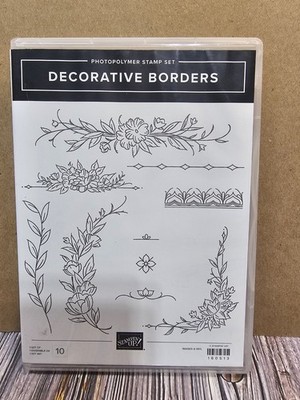 Stampin  UP! DECORATIVE BORDERS Stamp Set FLOWERS CORNER