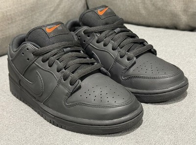 Nike Sb Dunk Low Orange Label Triple Black Men s Size 7.5 Women s 9