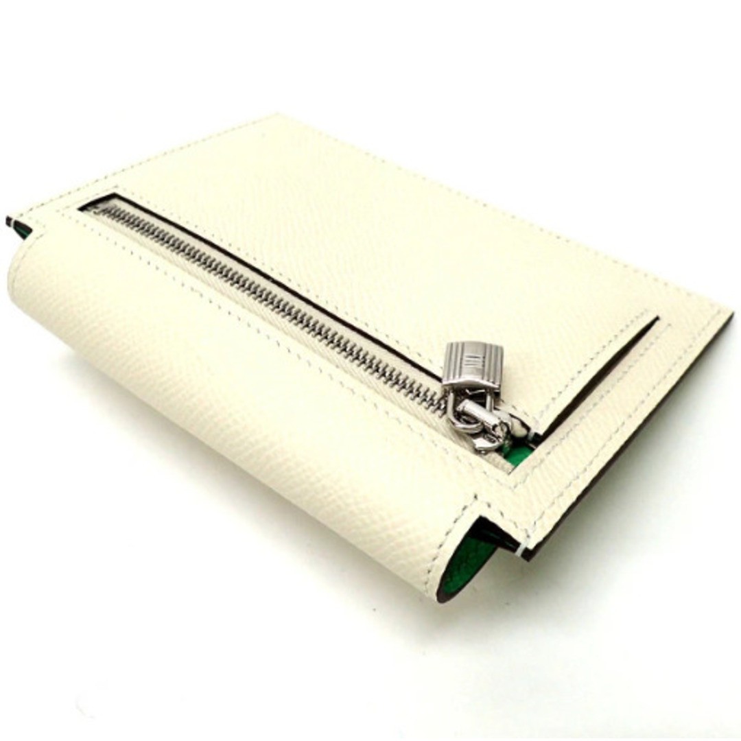 Hermes Kelly Pocket Compact Tricolor Wallet Epson Used SKAI-0 image 2