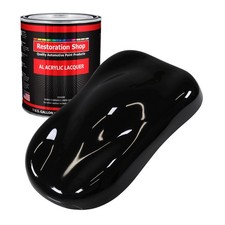Restoration Shop Jet Black Gloss Acrylic Lacquer Gallon Auto Paint Color