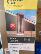 Velux TGF 014 14" Flexible Sun Tunnel Skylight Acrylic Dome Low Profile Flashing