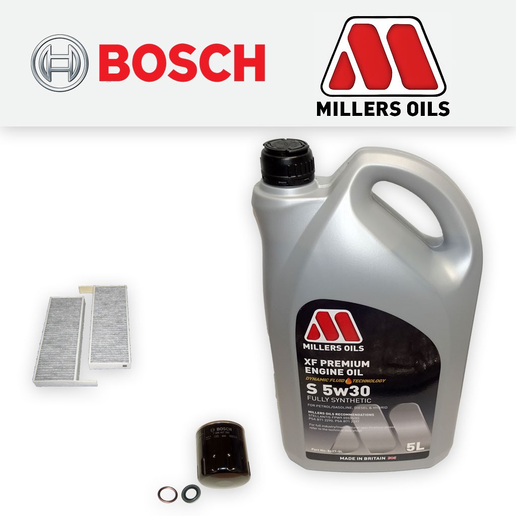 SERVICE KIT for PEUGEOT 308 1.2 THP VTI +AUTOAC OIL CABIN FILTERS +OIL 2013-2021