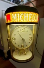 Vintage Michelob Beer Revolving Motion Lighted Clock Sign 1970's Works!