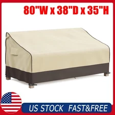 3-Seater Patio Furniture Cover Waterproof Outdoor Sofa Cover, 80"W x 38"D x 35"H