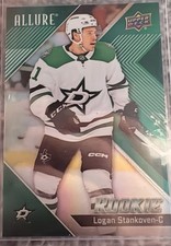 24-25 UD Allure Logan Stankoven Green Rookie #/99 Carolina Hurricanes (RC, #’ed)
