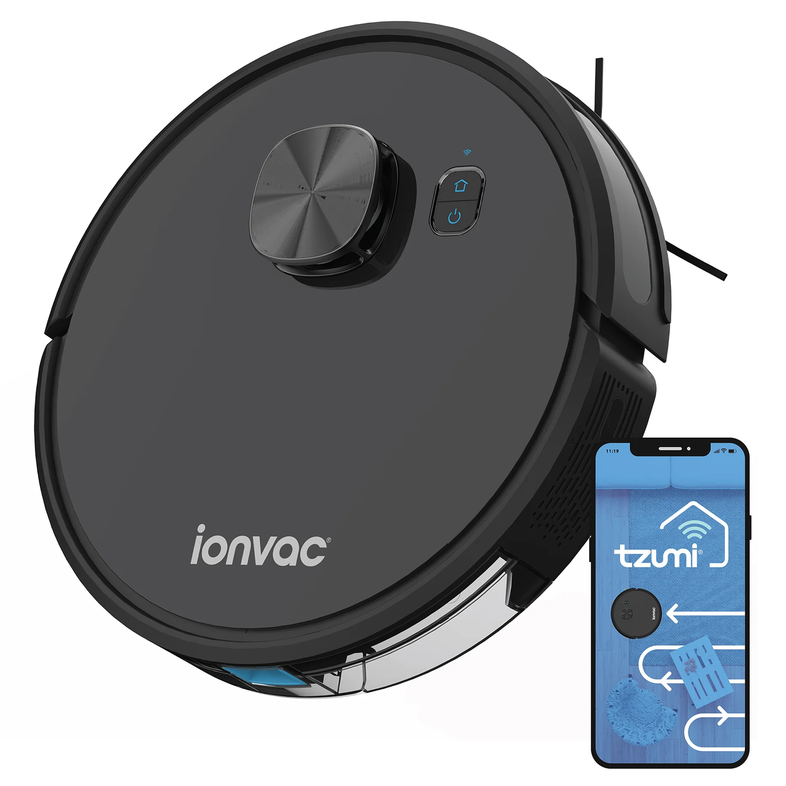Robot Vacuum Cleaner Multi-Surface Pet-Friendly Laser Mapping Wi-Fi App Control-image