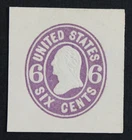 CKStamps: US Cut Square Stamps Collection Scott#U64 Unused H NG
