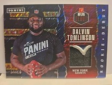2017 Father's Day NFLPA Rookie Debut Memorabilia Rain /15 Dalvin Tomlinson RC