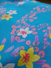 Tailored Kimono Light Blue/Flower Pattern M Size Used Japan