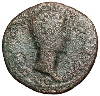 PRIMO IMPERATORE ROMANO Augusto moneta romana con COA ritratto GRANDE GRANDE 28mm CERTIFICATO