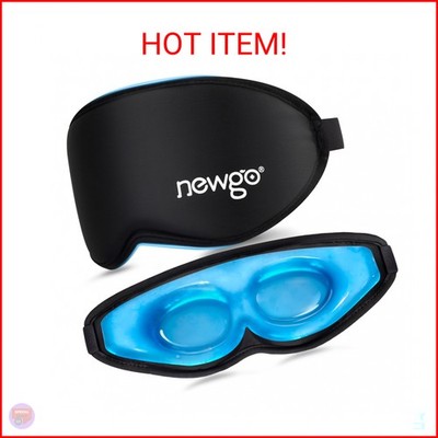 NEWGO Cooling Gel Eye Mask 3D Soft Cold Eye Mask, Eye Ice Pack with Zero Eye Pre