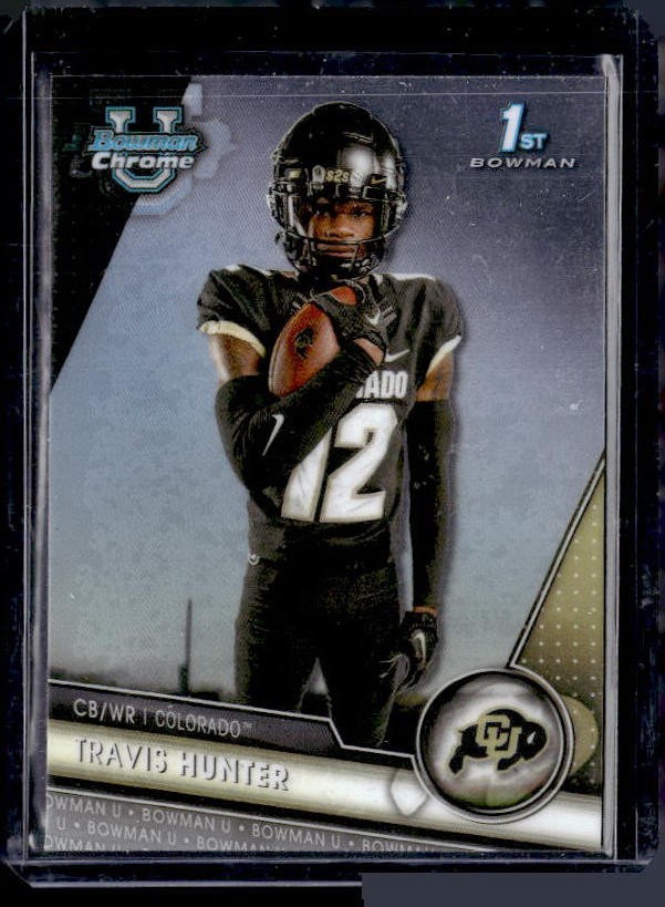 Travis Hunter 2023 Bowman University Chrome #36 1st Chrome Base Colorado