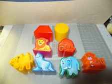 Lot of 8 Shape and animals for Vintage Chicco Gazooba Shape Sorter