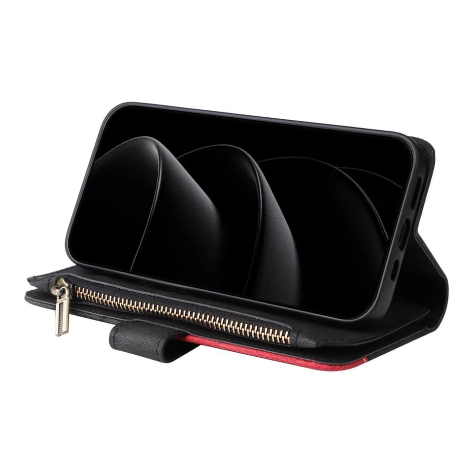 For iPhone 17 Pro Max 17 air Zipper Wallet Flip Leather flip back Case Cover - Image 4 of 4