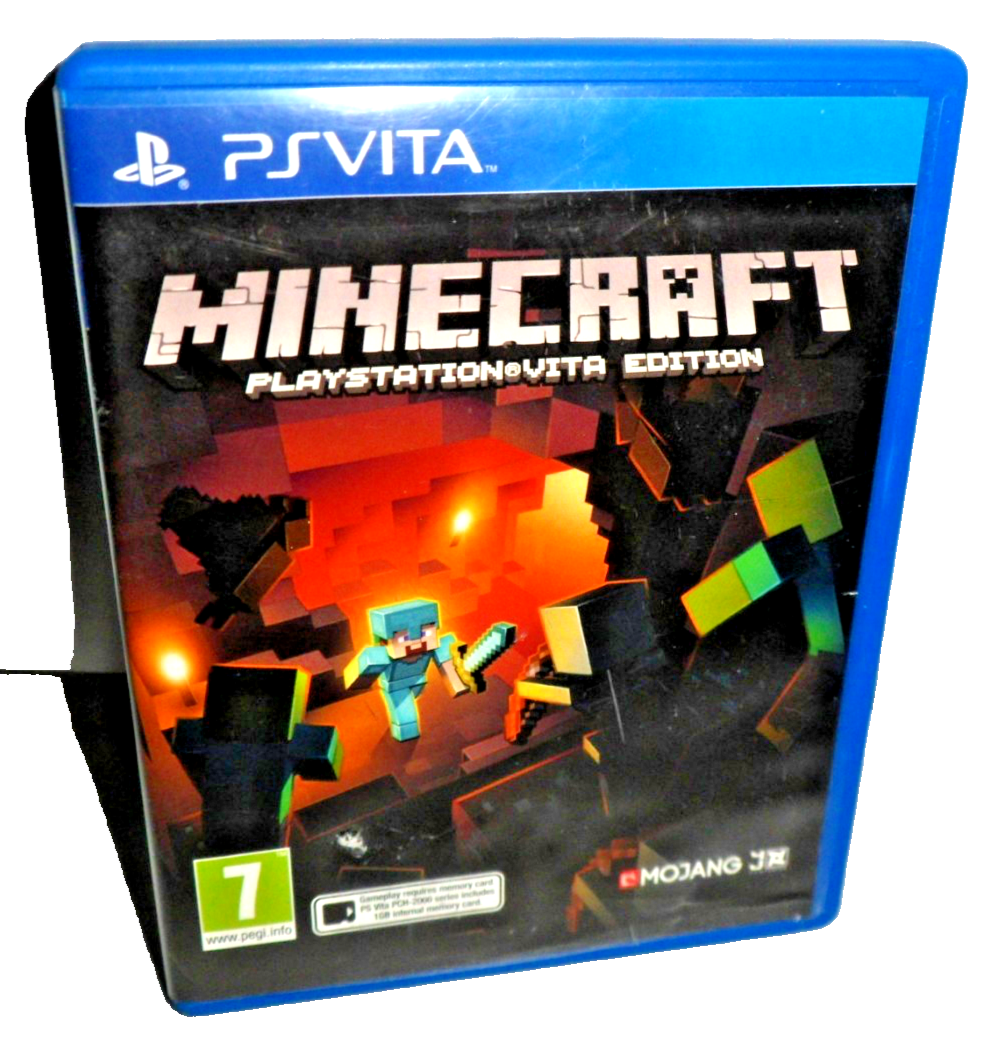 PSVita Minecraft Game + Mastering Book (BradyGames) + Ultimate Player’s Guide