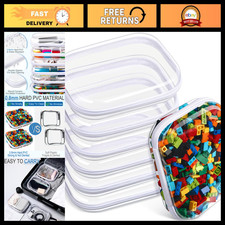 Clear Hard Zipper Case - 7.87"x5.9"x2" - Durable Storage Organizer for Travel 