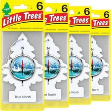 24 Pack Car Air Freshener Hanging Tree Long Lasting Auto Home True North Scent
