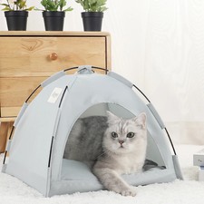 Warm Foldable Pet Tent Bed Soft Cushion Indoor Cat Dog House