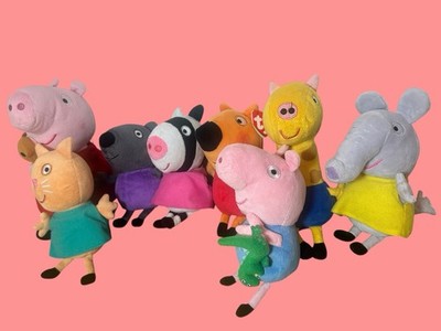 8 x PEPPA PIG Ty Beanies Plüschtiere Konvolut Candy, George Zoe, Freddy, Suzy