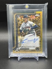 2025 Topps Gilded Collection #CGA-HW Hurston Waldrep Yellow/Gold Rookie Auto /75