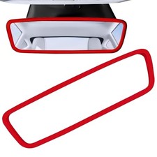 Car Rear View Mirror Protector Frame, Silicone vehicle Rearview Mirror Red