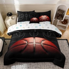 Boys Basketball Bedding Sets Twin,Twin Comforter Sets for Boys Super Soft Mic...