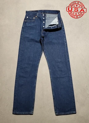 501 Levi's Vintage USA Année 2000 W28 L30 Taille 35 For Women - Photo 1/4