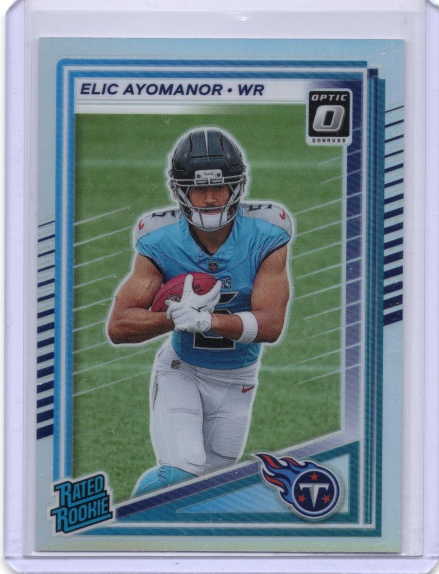 Elic Ayomanor 2025 Panini Donruss Optic Preview Football Emoji RC #339 SSP📈