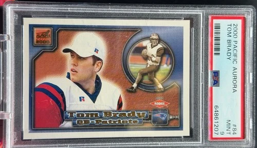 2000 Pacific Aurora #84 Tom Brady New England Patriots RC Rookie PSA 9 MINT
